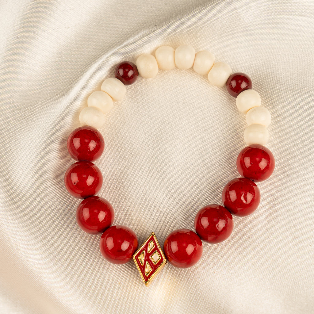 Kappa Alpha Psi Beaded Bracelet with Floating